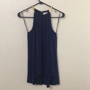 MK Gold chain navy halter